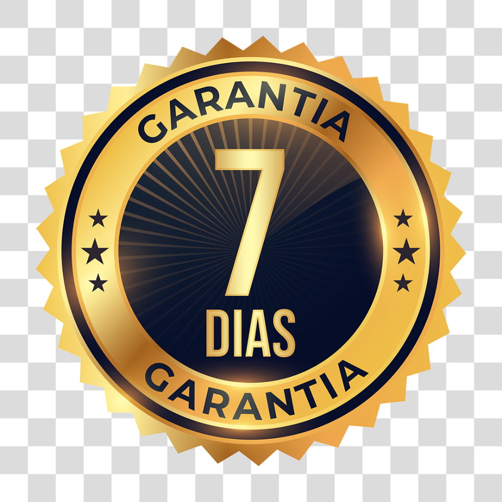 Selo dourado de garantia de 7 dias